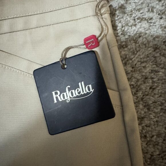 Raffaella Pants Womens 18W Stone Curvy Straight Leg Dress Career Office Khaki - Picture 4 of 12